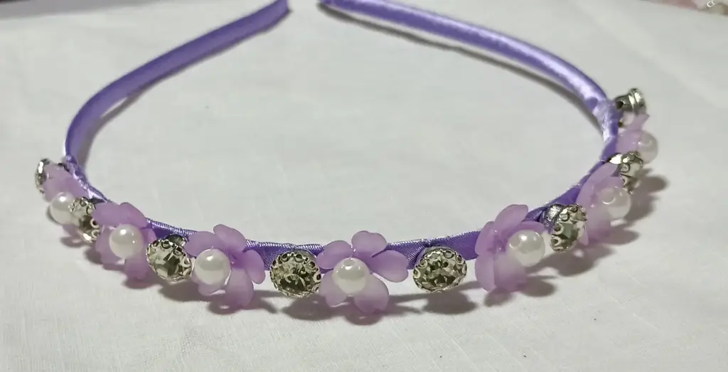 Lavender Bloom Pearl Headband – Lilac Elegance Edition