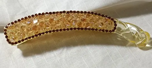 Amber Glitz Floral Hair Claw(Pack of 1)