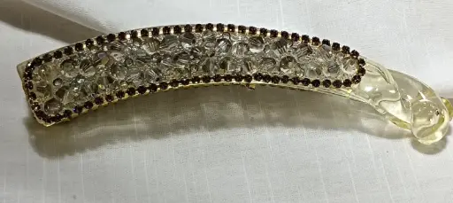 Amber Glitz Floral Hair Claw(Pack of 1)