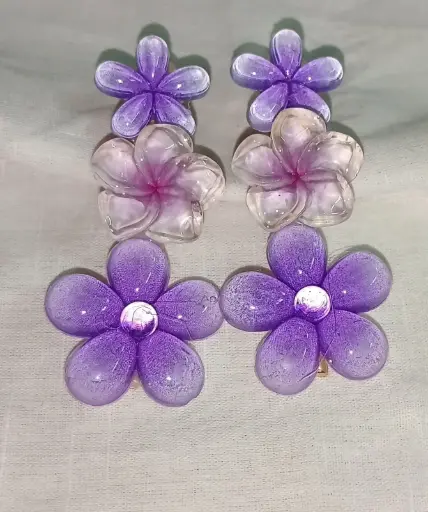 Triple Bloom Elegance Hair clips( 1 Pair)