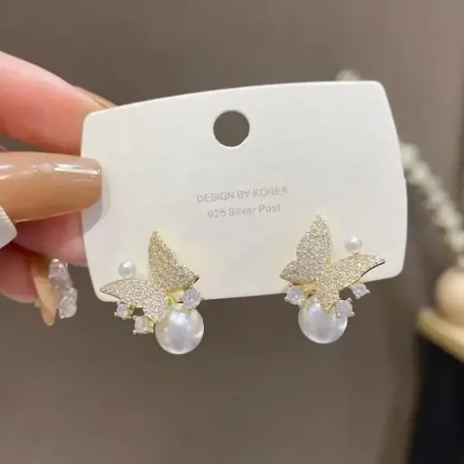 Butterfly AD Stone earrings(mini version)