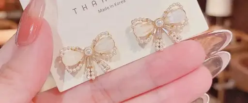 Crystal charm Studs Earrings.