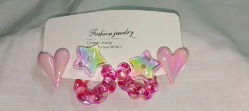 Pink earring combo